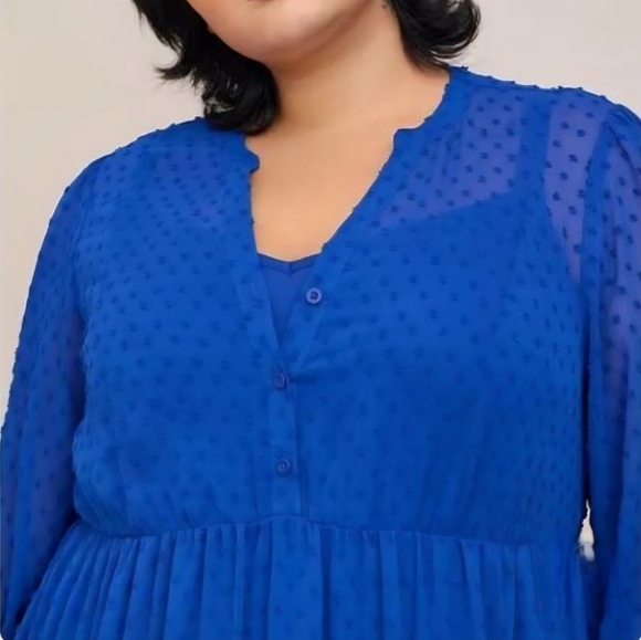 Torrid Swiss Dot Dress Size 0 - Picture 2 of 4